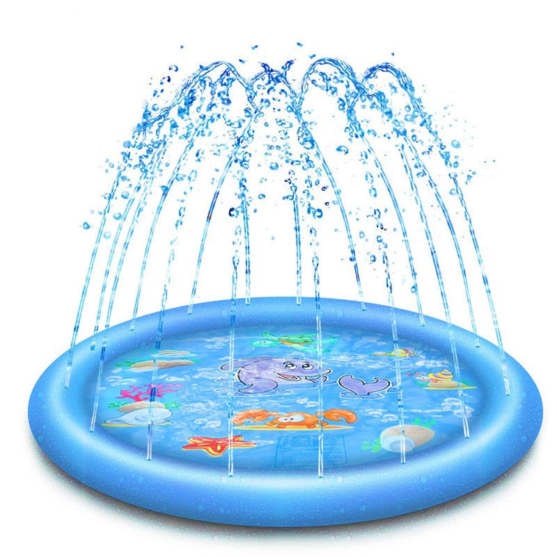 Pet Sprinkler Pad Play Cooling Mat Swimming Pool Inflatable Water Spray Pad Mat Tub Summer Cool Dog Bathtub for Dogs 170*170cm