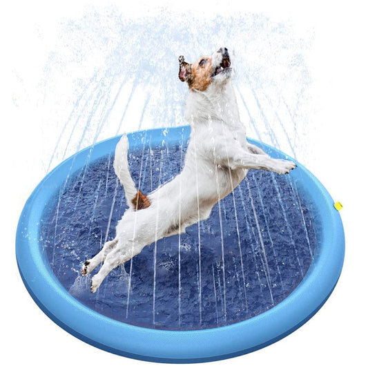 Pet Sprinkler Pad Play Cooling Mat Swimming Pool Inflatable Water Spray Pad Mat Tub Summer Cool Dog Bathtub for Dogs 170*170cm